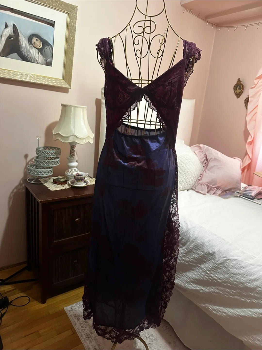 🇨🇦Free people lingerie dupe - Lace Trim nightie thumbnail