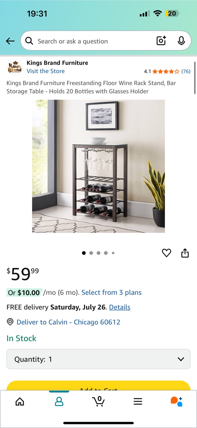 Kings Brand Freestanding Floor Wine Rack Stand - photo 3