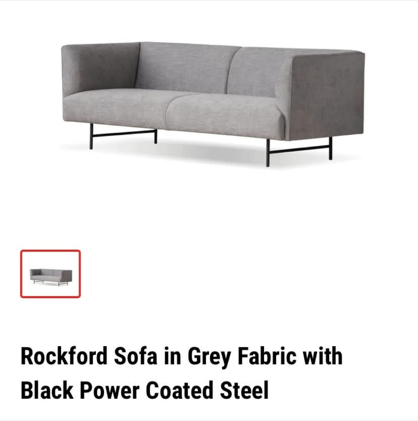 Mobital Rockford Grey Sofa - photo 3