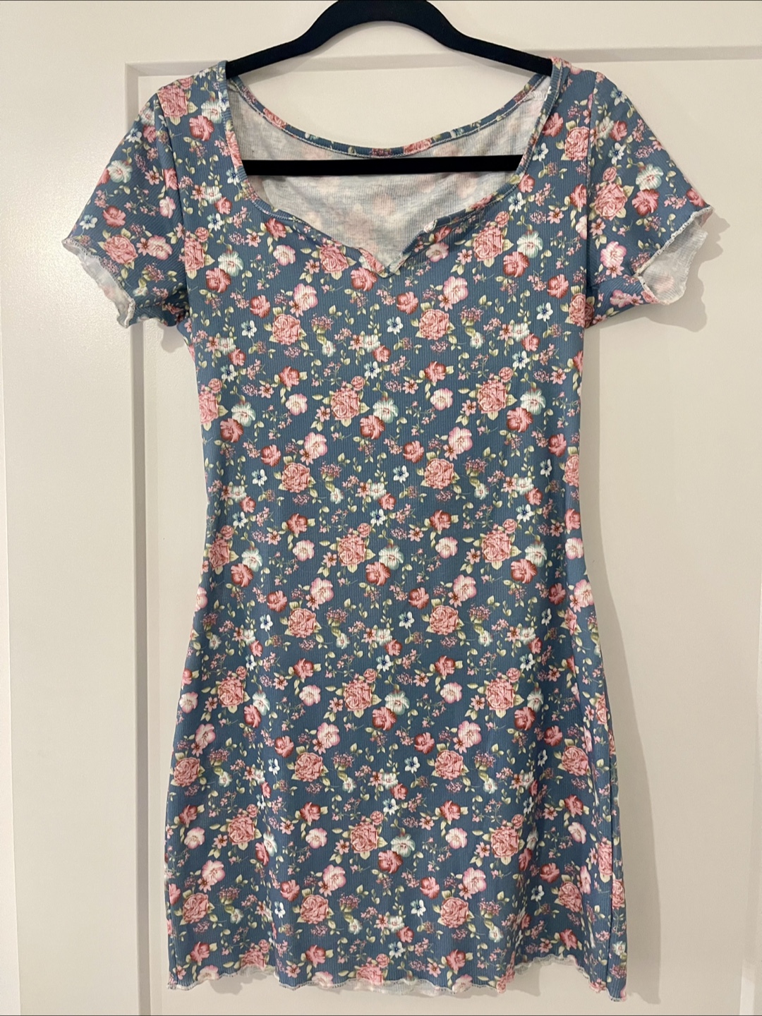 Floral sweetheart neckline Mini Dress - photo 3