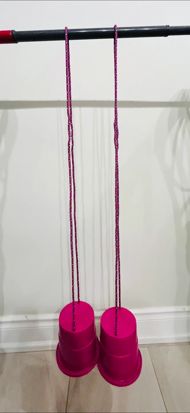 Kids Pink Walking Stilts image indicator(3)