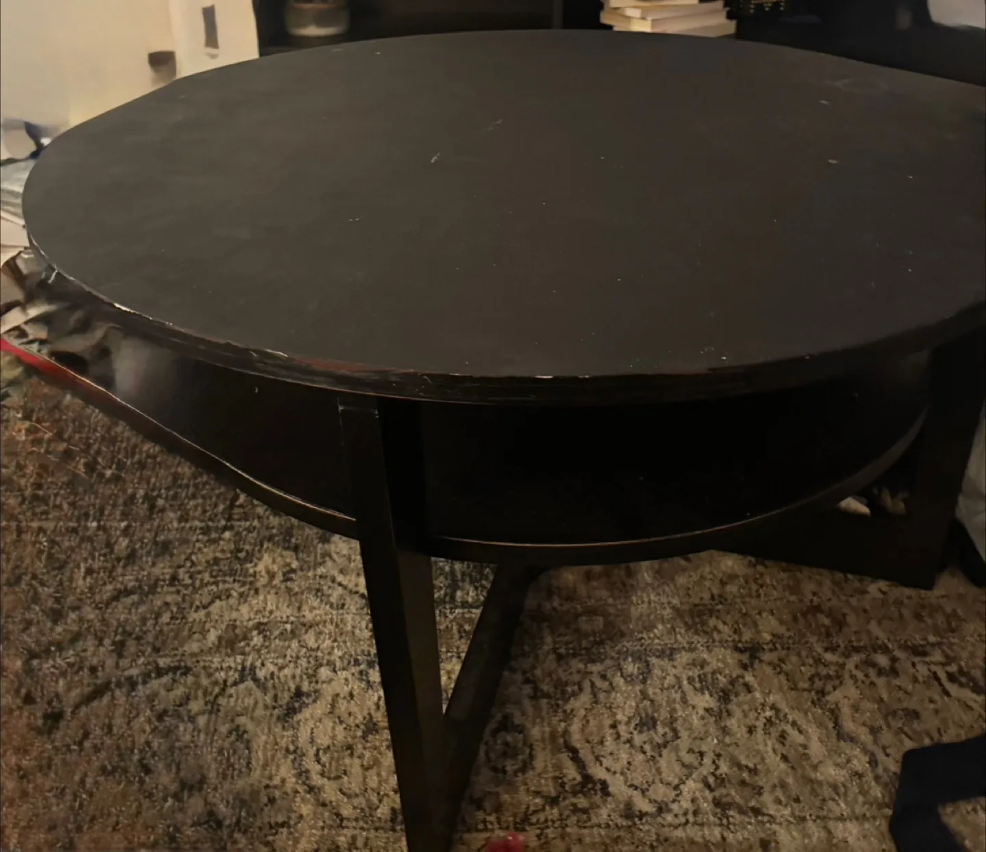 Round Black Ikea Coffee Table thumbnail