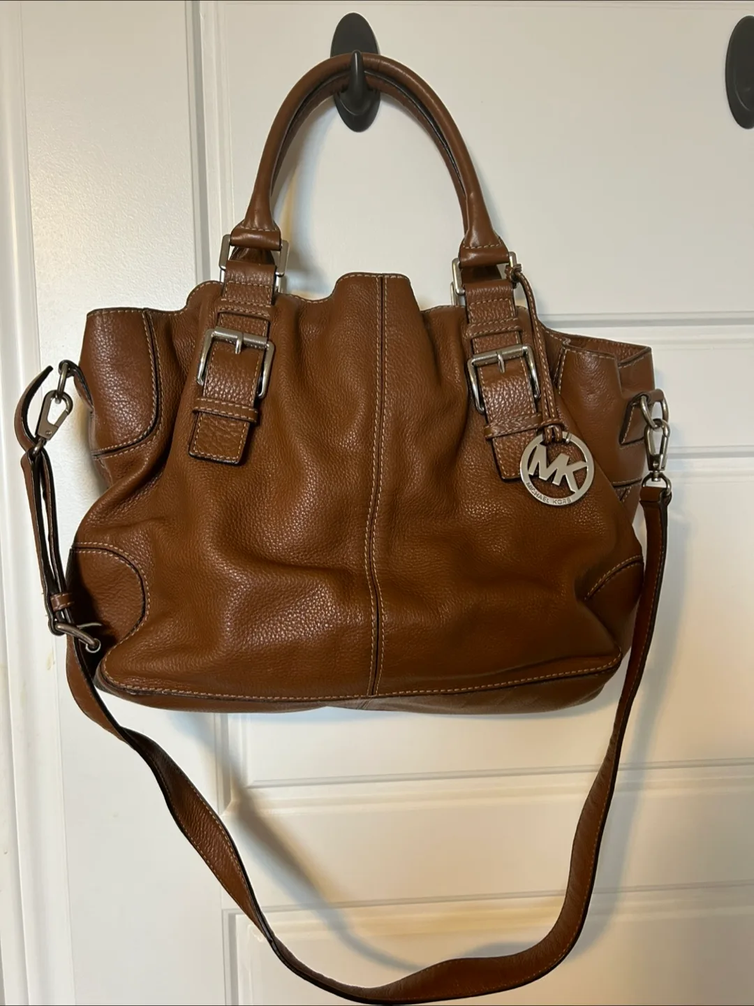 Michael Kors Brown Leather Satchel thumbnail