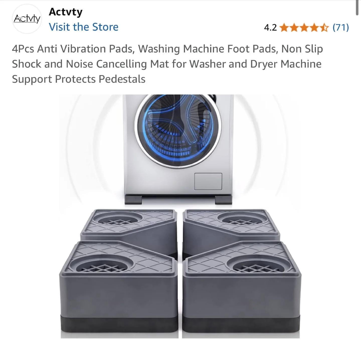 Actvty Anti Vibration Pads (4 Pcs) thumbnail