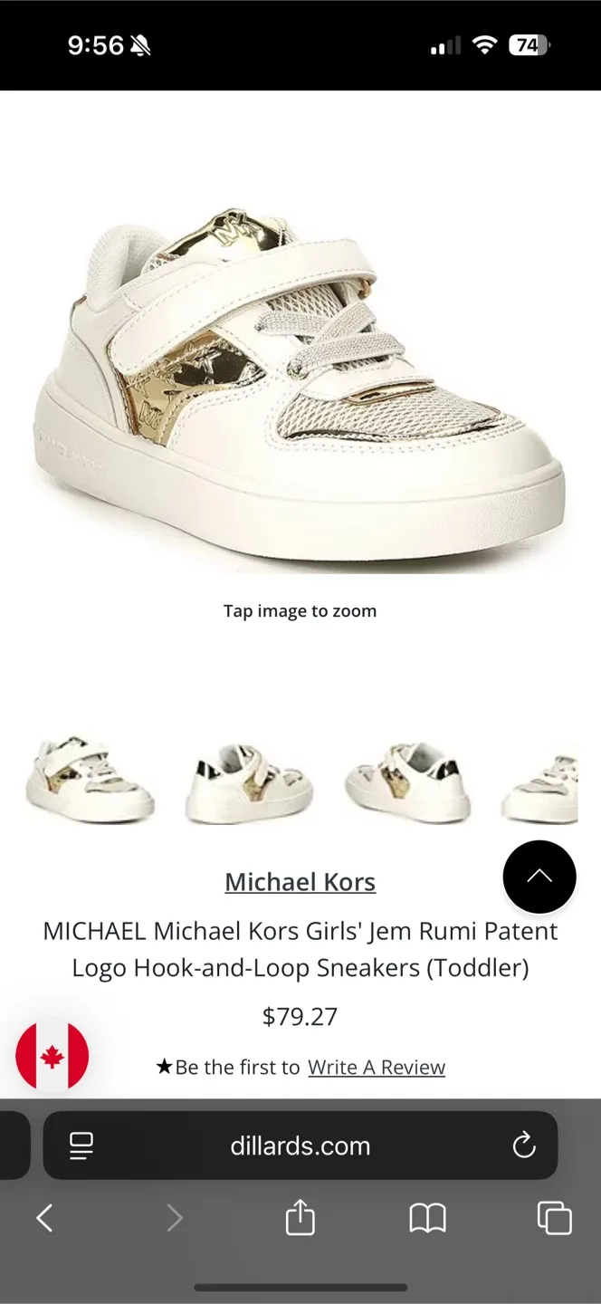 Michael Kors White & Gold Sneakers image indicator(10)