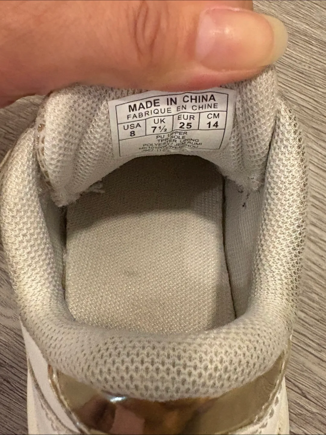 Michael Kors White & Gold Sneakers image indicator(8)