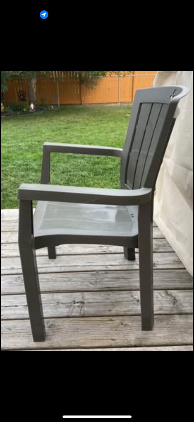 Grey Plastic Outdoor Chairs - photo 2