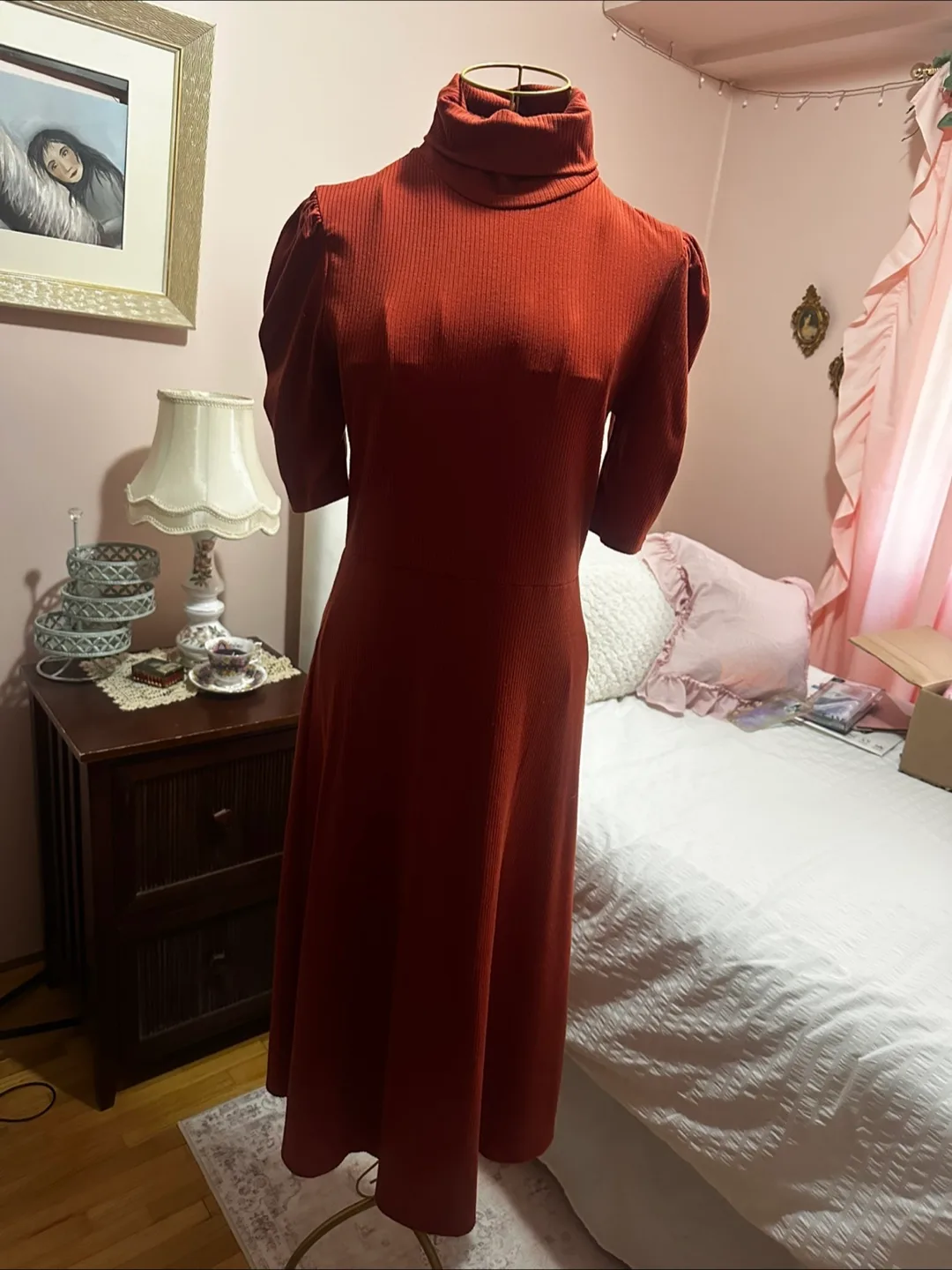 🇨🇦Zara Ribbed Knit Midi Dress - Size M thumbnail