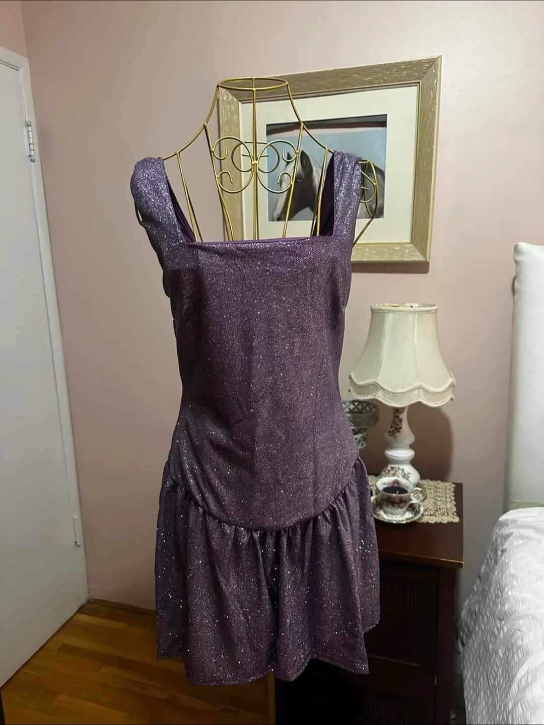 🇨🇦Purple Sparkly Dress - wore once for party image indicator(2)