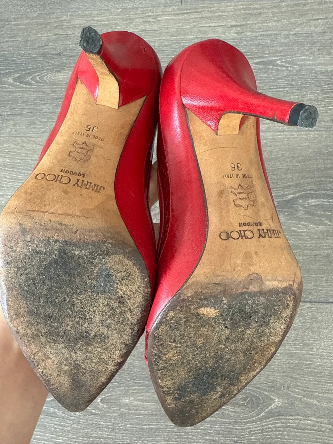 Jimmy Choo Red Heels Size 36 image indicator(2)