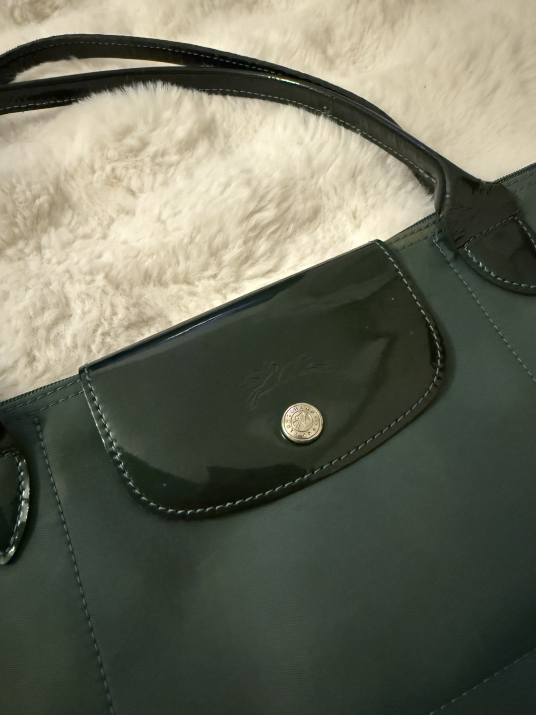 Longchamp le pilage large bag - Green - photo 3