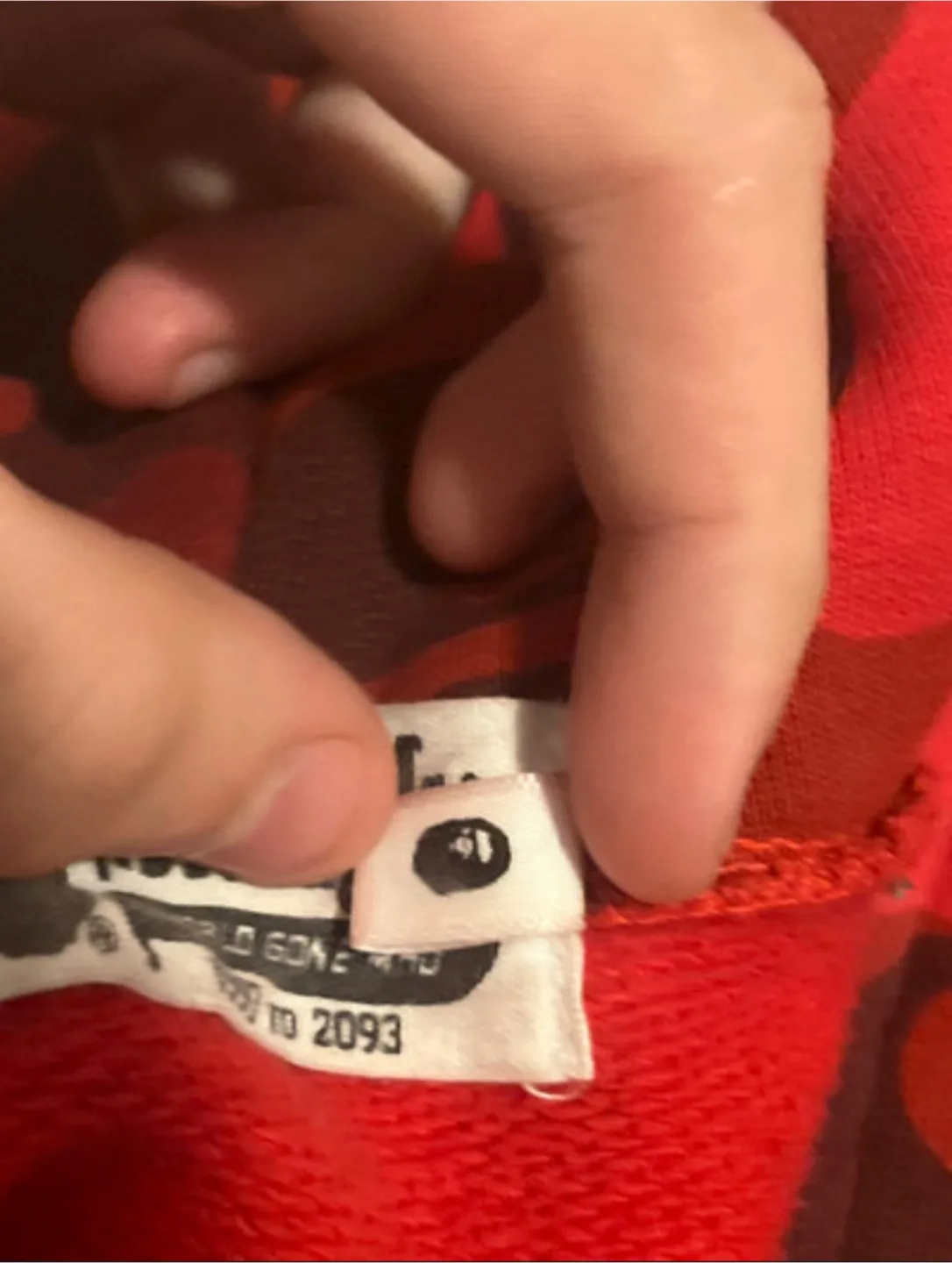 Red bape hoodie (authentic) image indicator(10)