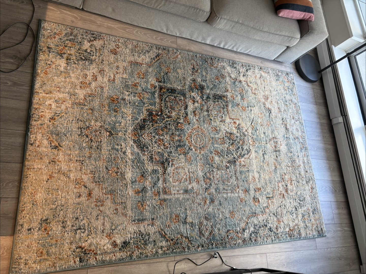Area Rug - Blue and Beige - 160x235