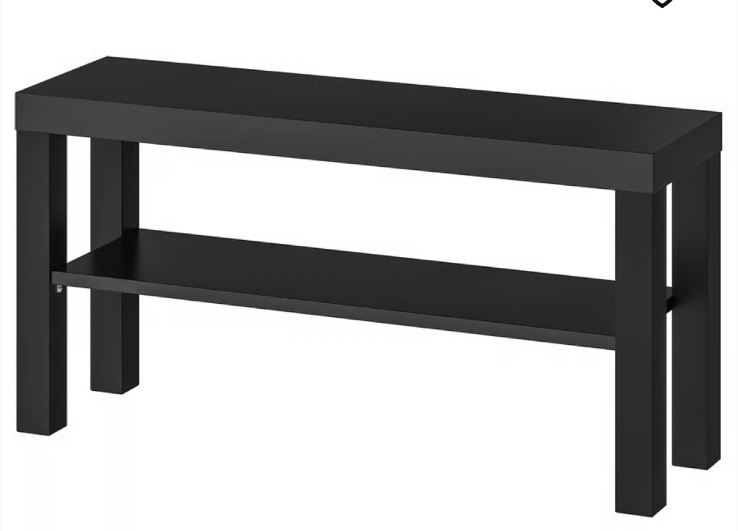 Black TV Stand Console Table - photo 3