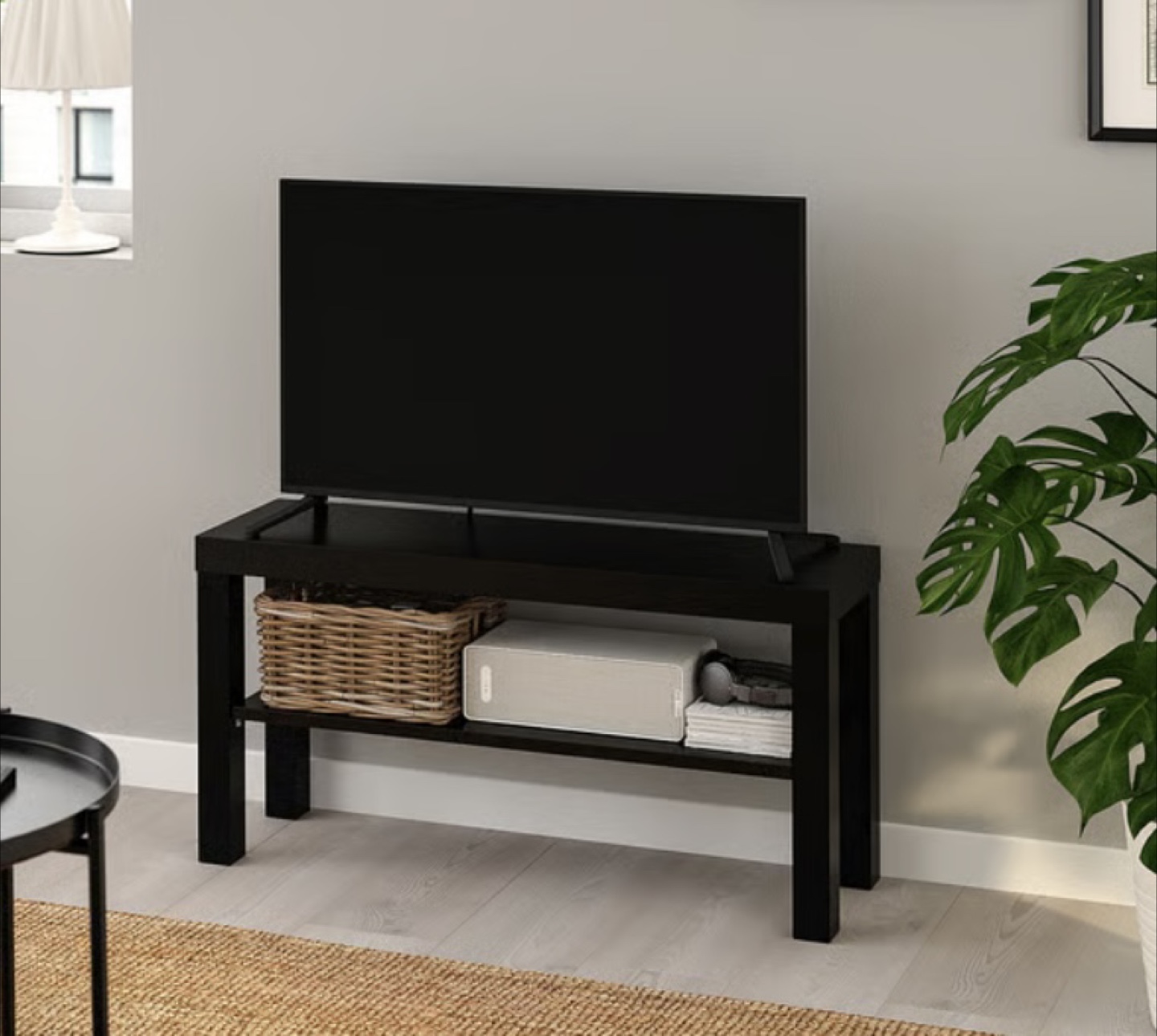 Black TV Stand Console Table - photo 2