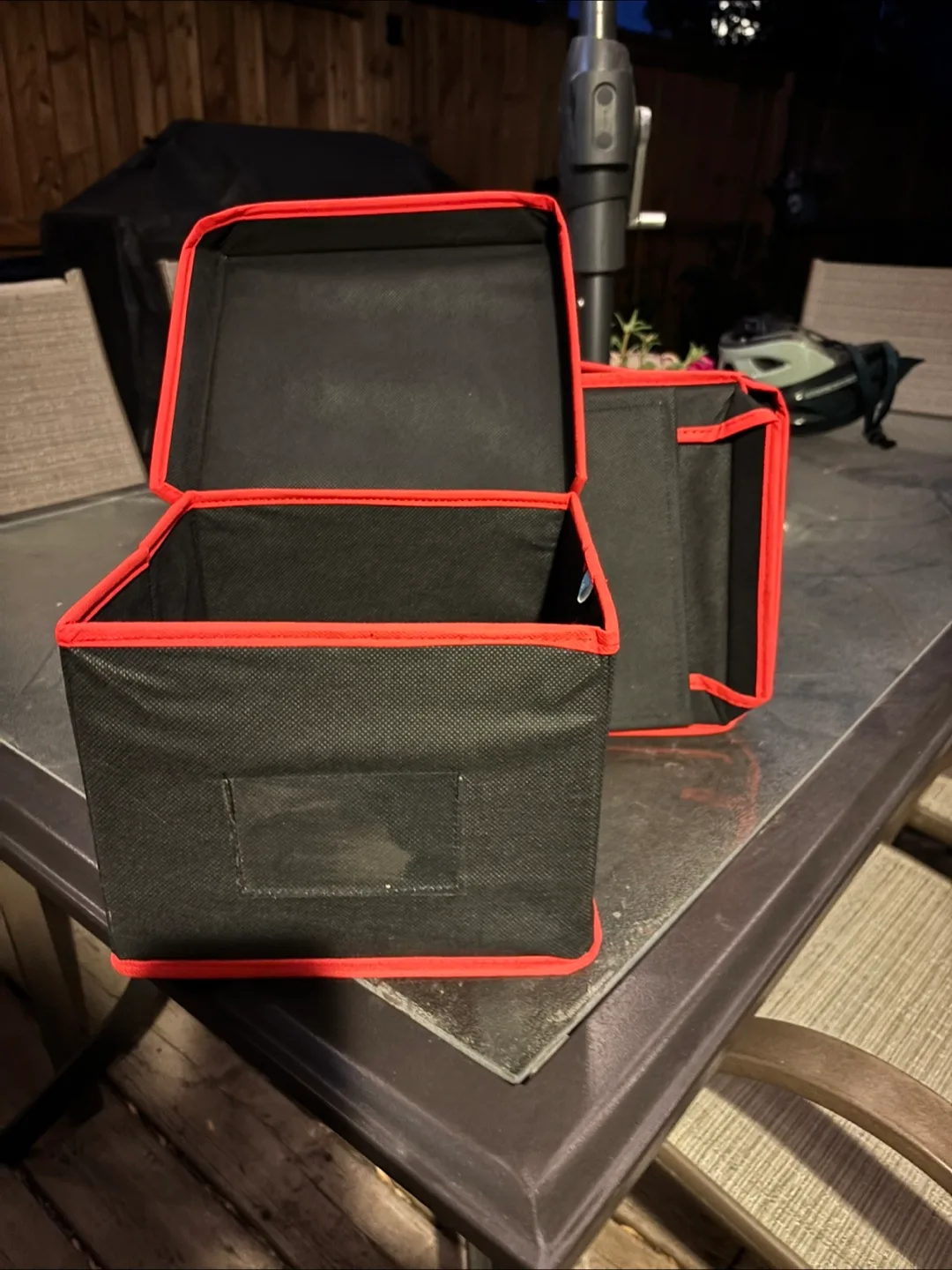 Storage Bins - Black with Red Trim thumbnail