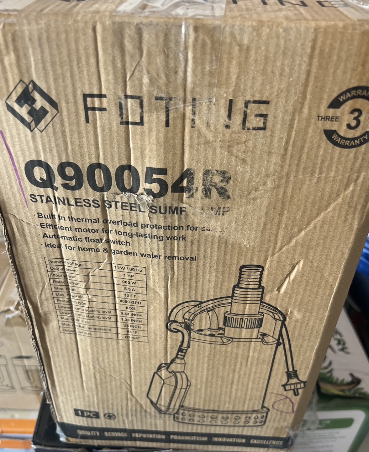 FOTING SUBMERSIBLE WATER PUMP - photo 2