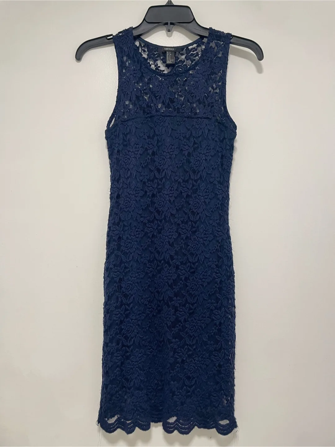 Navy Blue Lace Dress (Size S) thumbnail