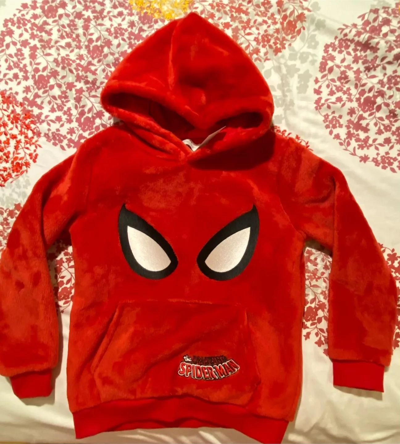 H&M Marvel Spiderman Hoodie - Size 8-10 - Red thumbnail