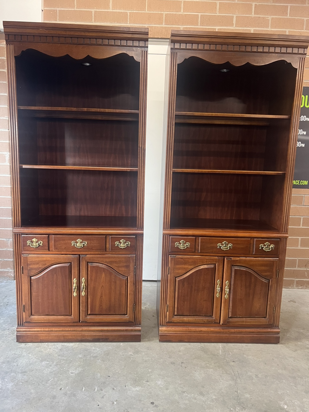 Matching Wooden Bookcases