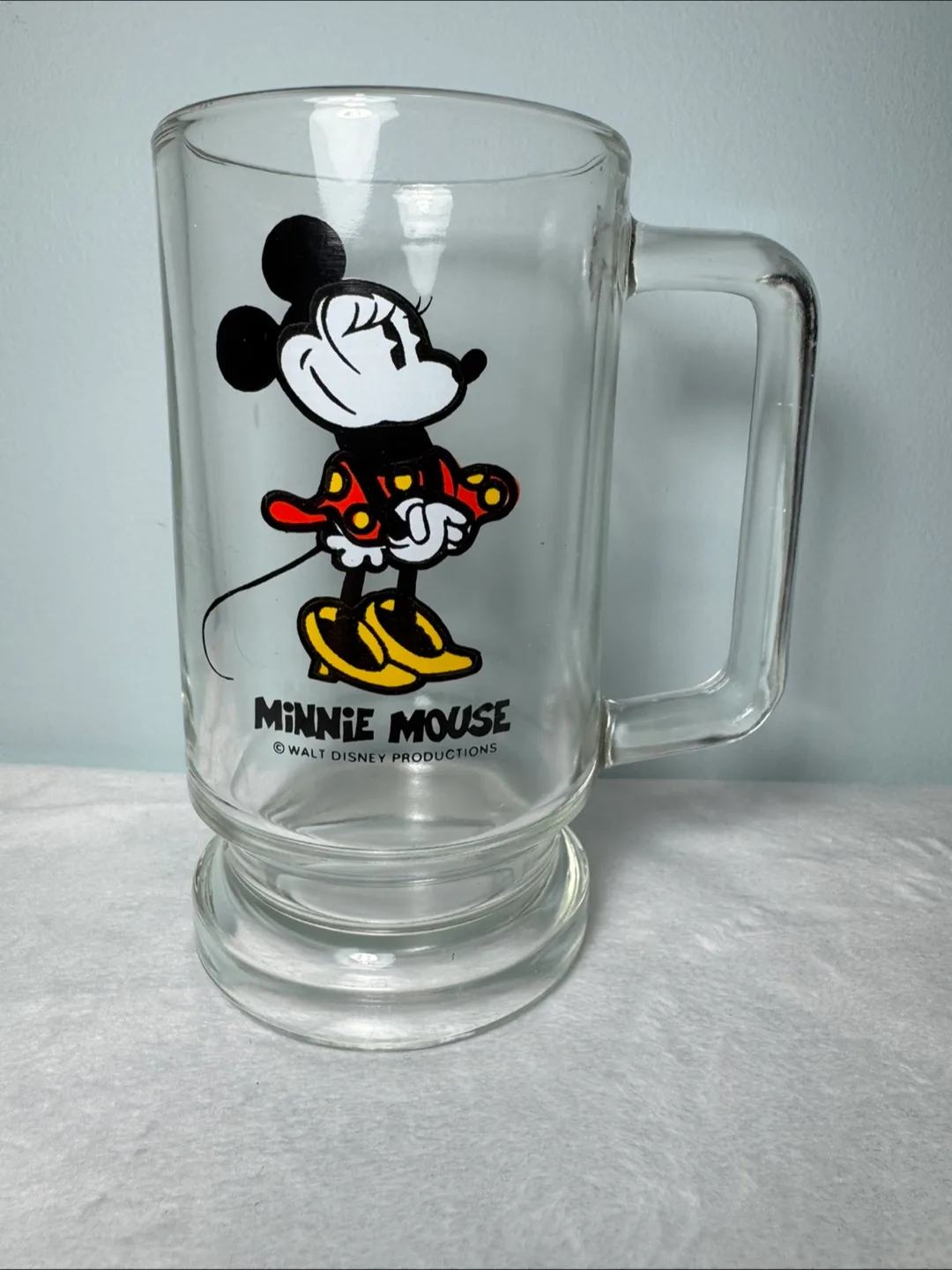 Vintage Minnie Mouse Glass Beer Mug thumbnail