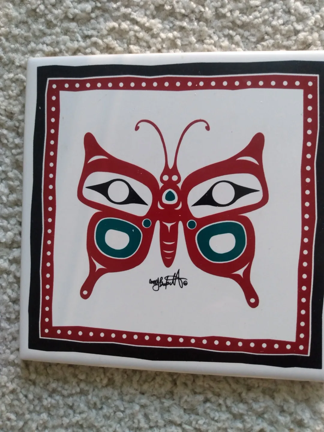 Indigenous Art Butterfly Tile thumbnail