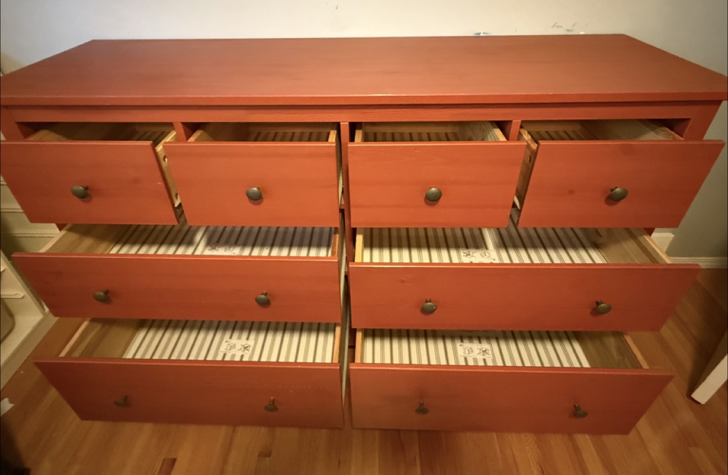 IKEA Red-stained Wood Hemnes Dresser - photo 2