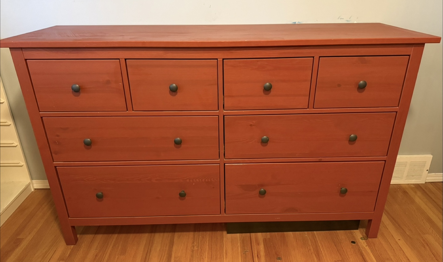 IKEA Red-stained Wood Hemnes Dresser