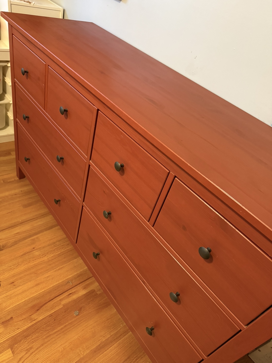 IKEA Red-stained Wood Hemnes Dresser - photo 3