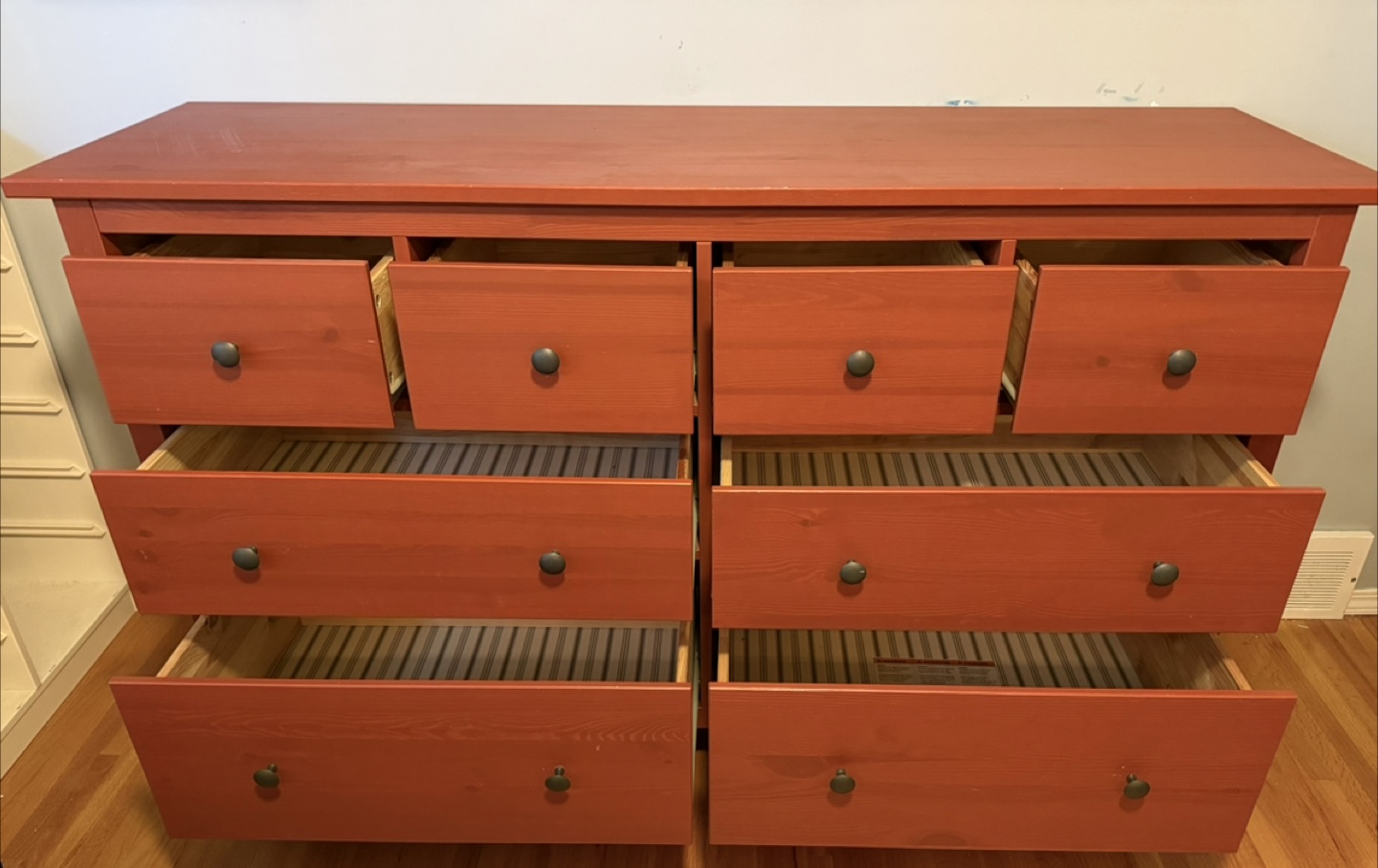 IKEA Red-stained Wood Hemnes Dresser - photo 4