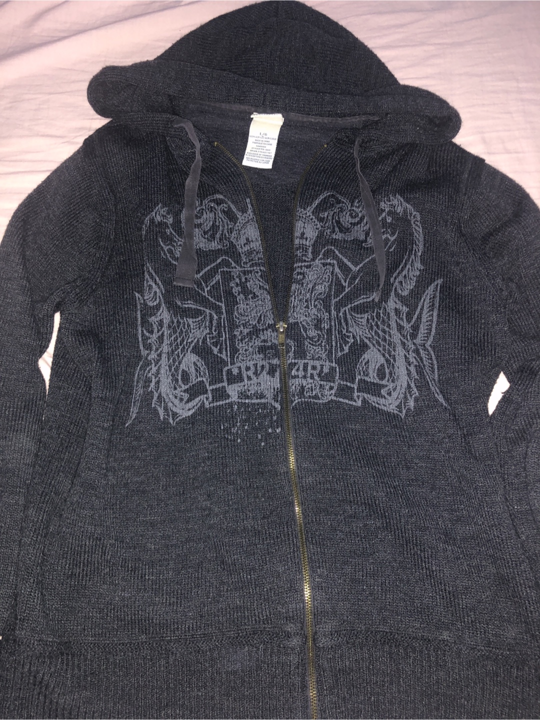 Knit grey hoodie