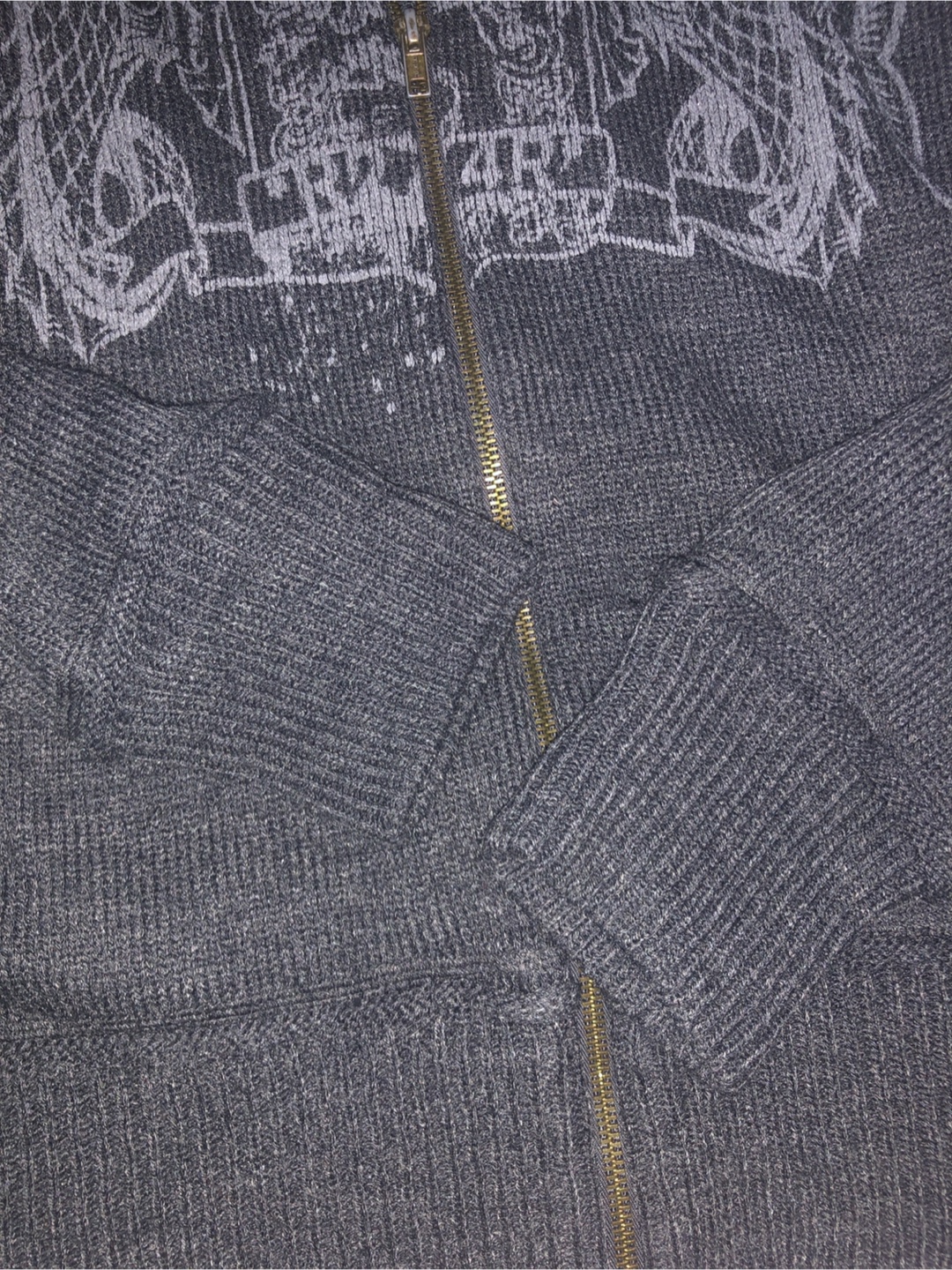 Knit grey hoodie - photo 3