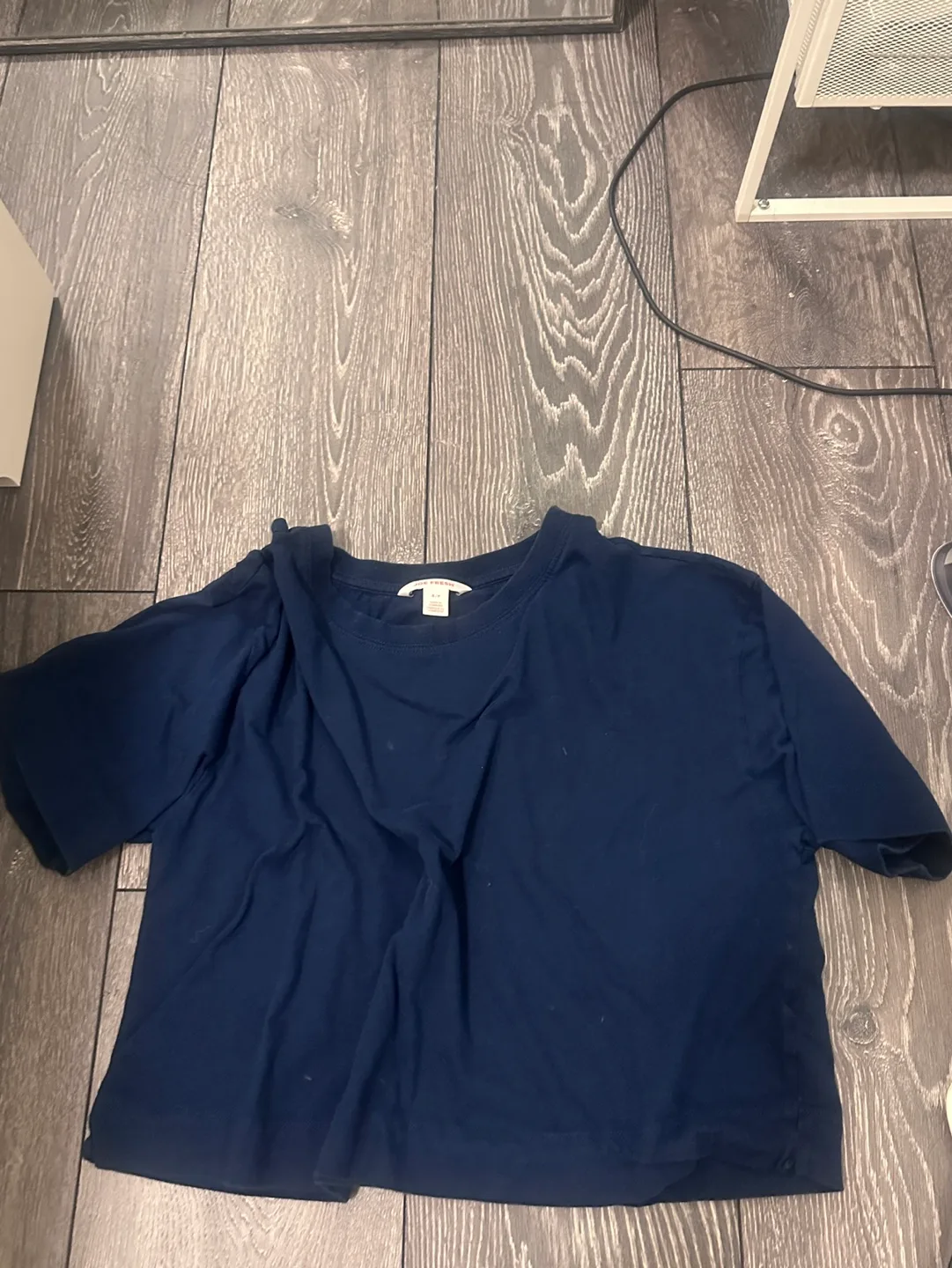 Navy Blue Cropped Shirt - Size S thumbnail