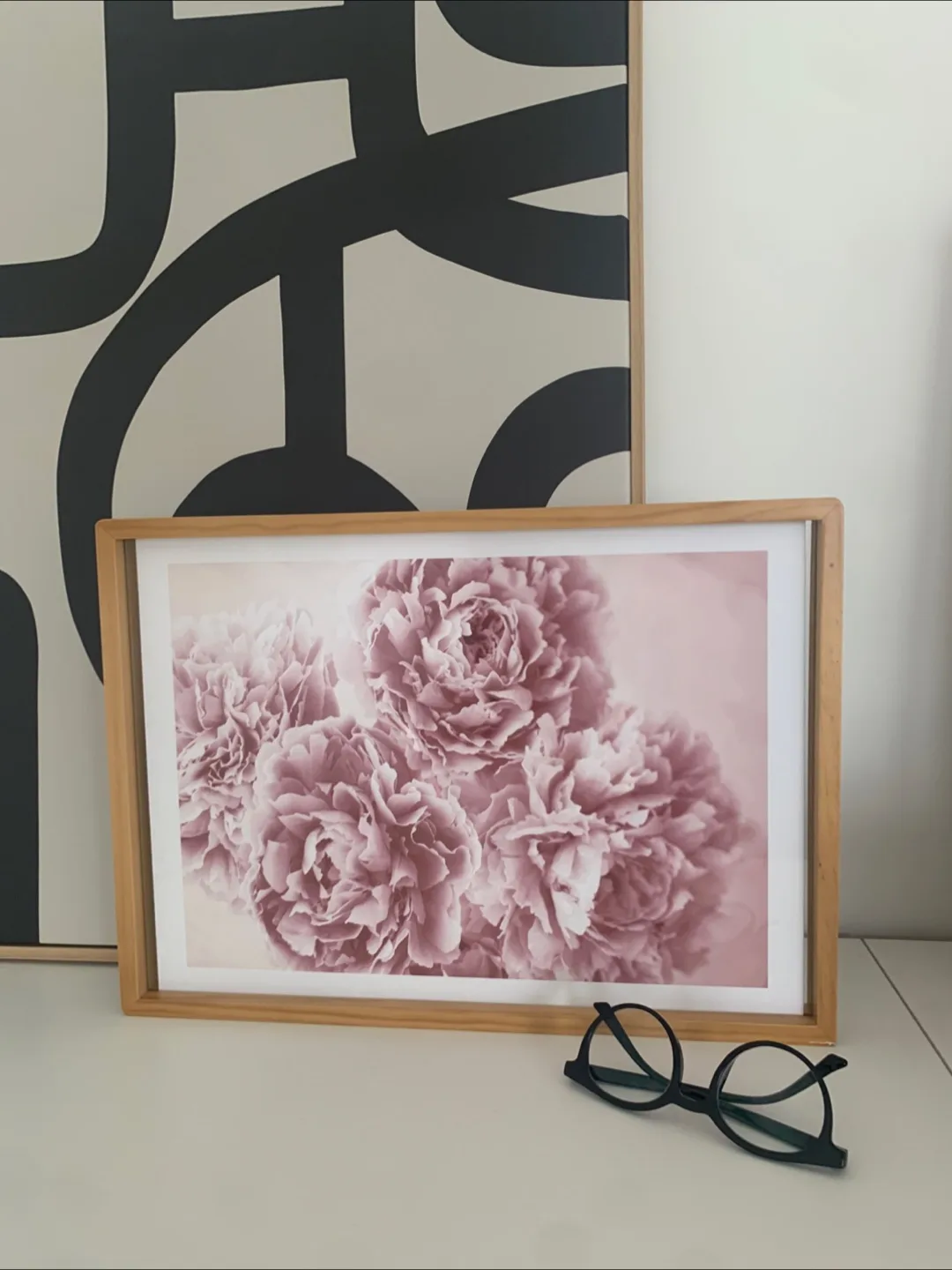 Floral Print in Wood Frame thumbnail