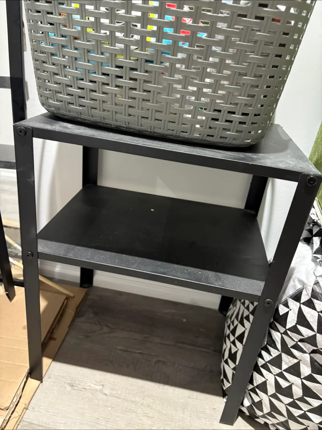 2 Black Metal Shelf Unit image indicator(2)