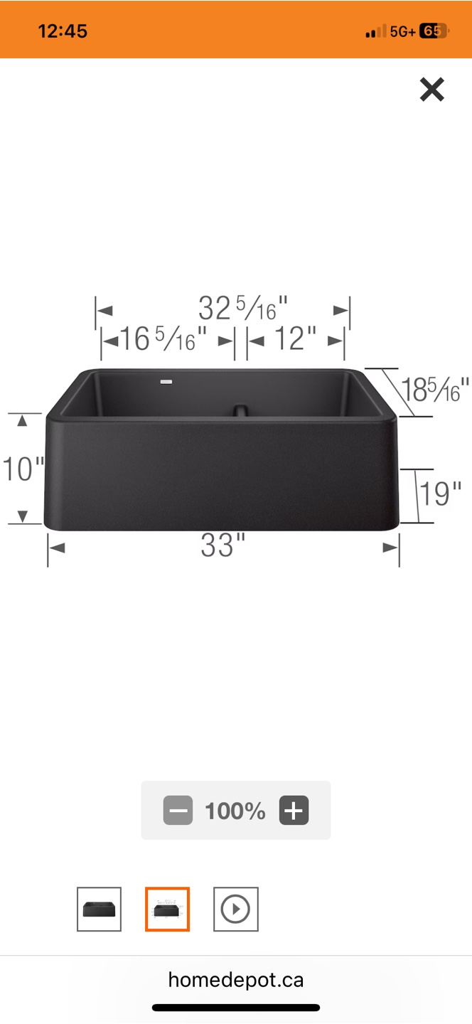 Blanco Ikon SILGRANIT 33" Farmhouse Sink - Anthracite - photo 2