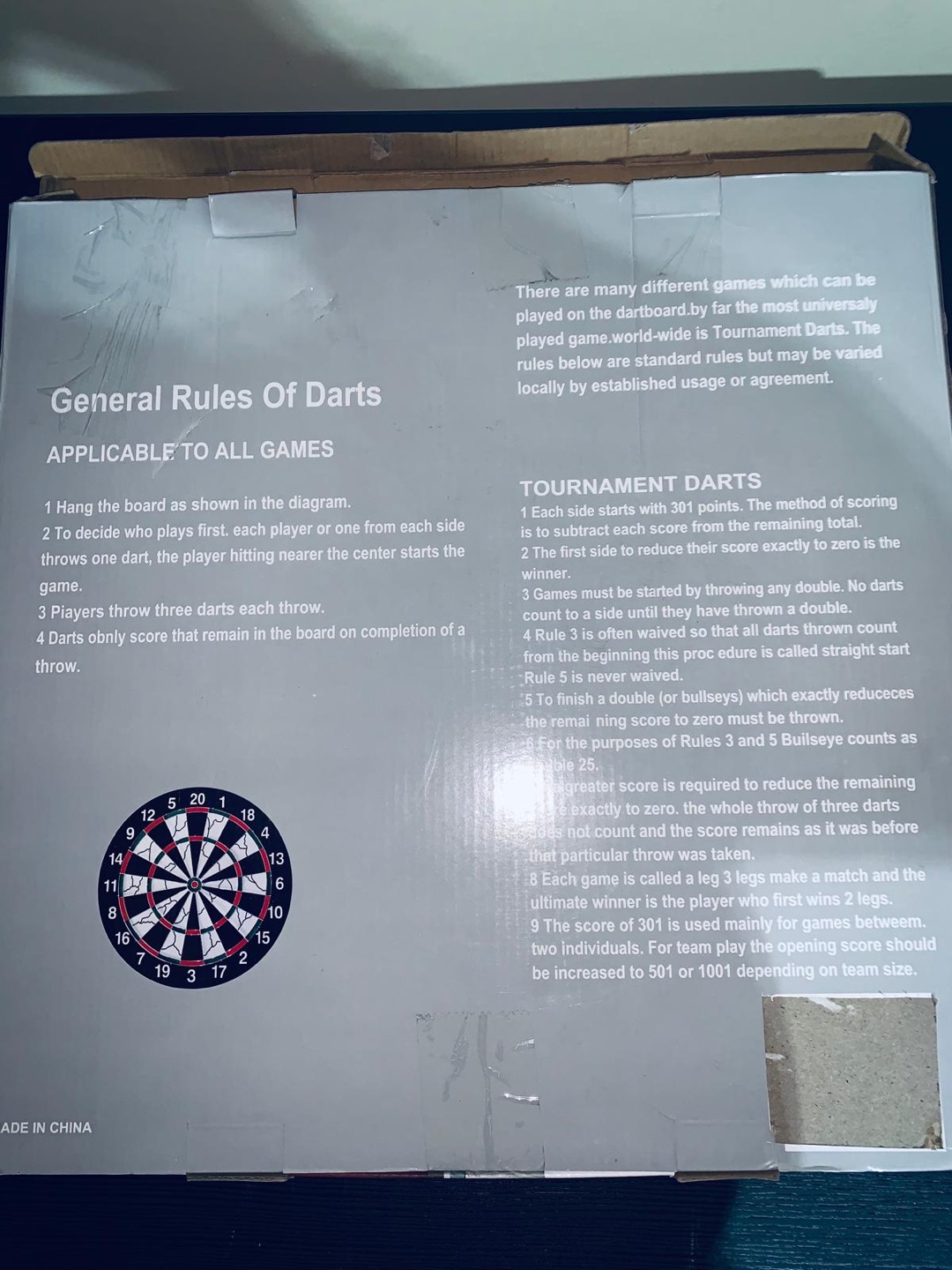 Brand new Dartboard 18” Dartboard Double Side 2cm Thickness - photo 4