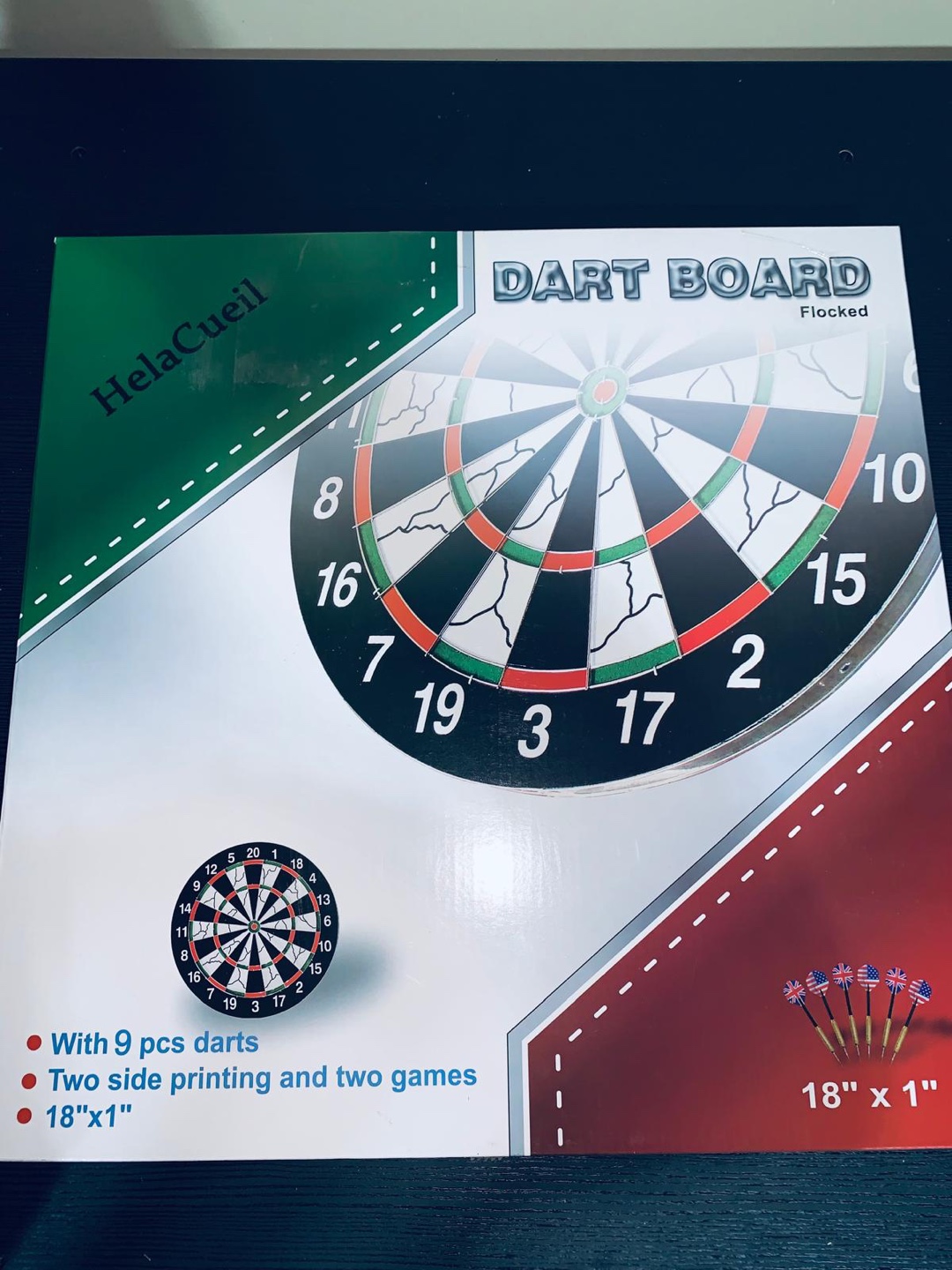 Brand new Dartboard 18” Dartboard Double Side 2cm Thickness - photo 3
