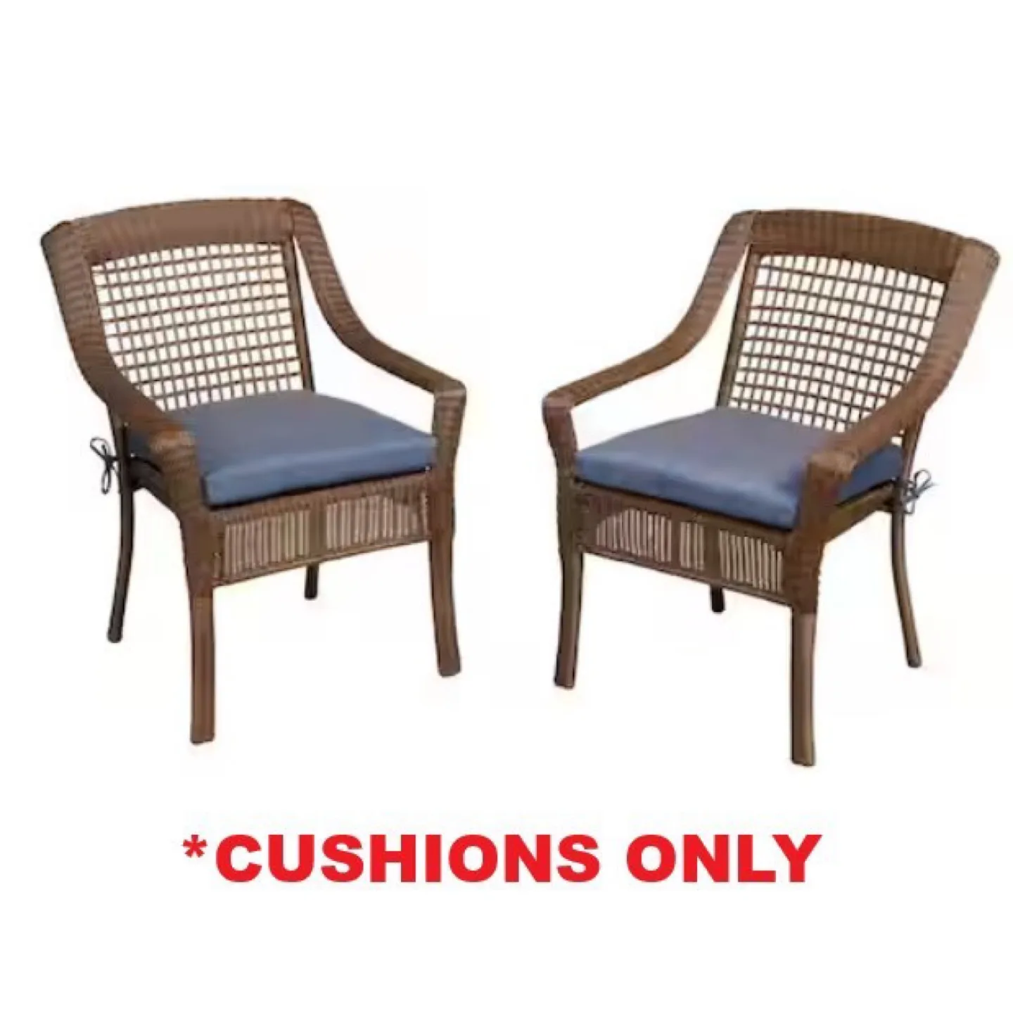 Hampton Bay Outdoor Chair Cushions - Navy Blue image indicator(3)