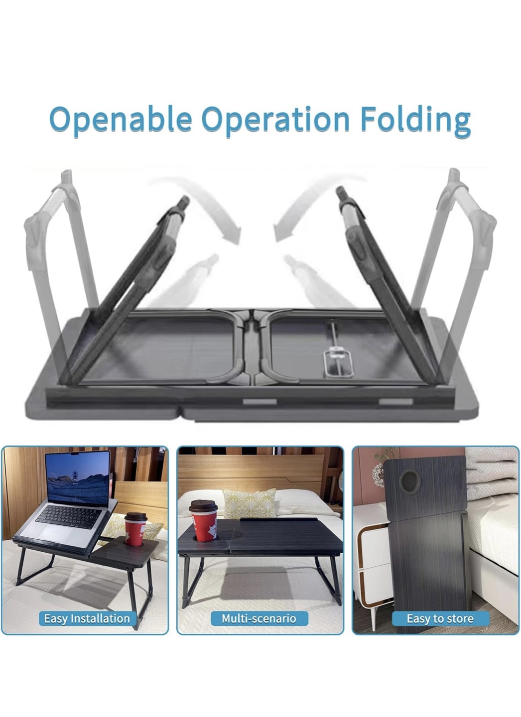 Almost new! Adjustable Folding Bed Desk - photo 2
