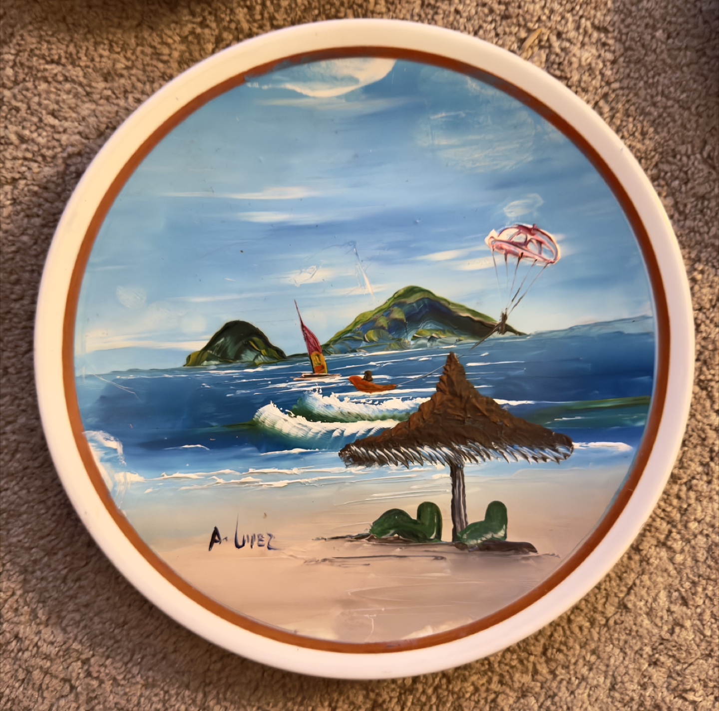 8 Vintage Decorative Plates - Souvenir Plates - photo 4