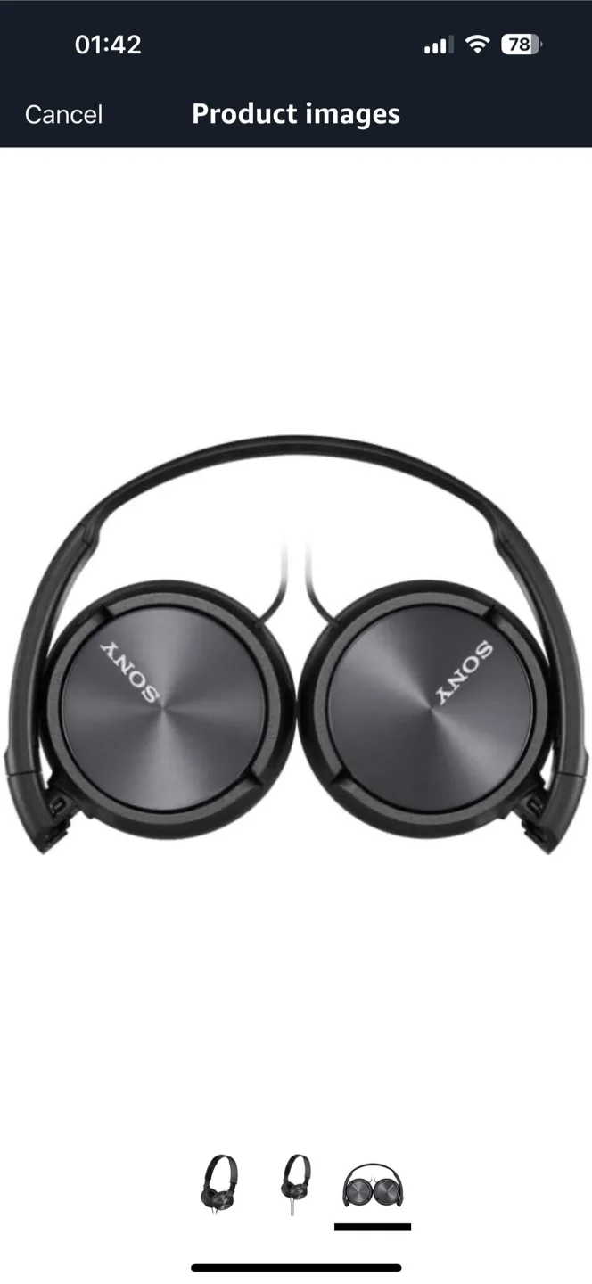 Sony MDR-ZX310-BLACK Wired Headphones - Like New! image indicator(4)