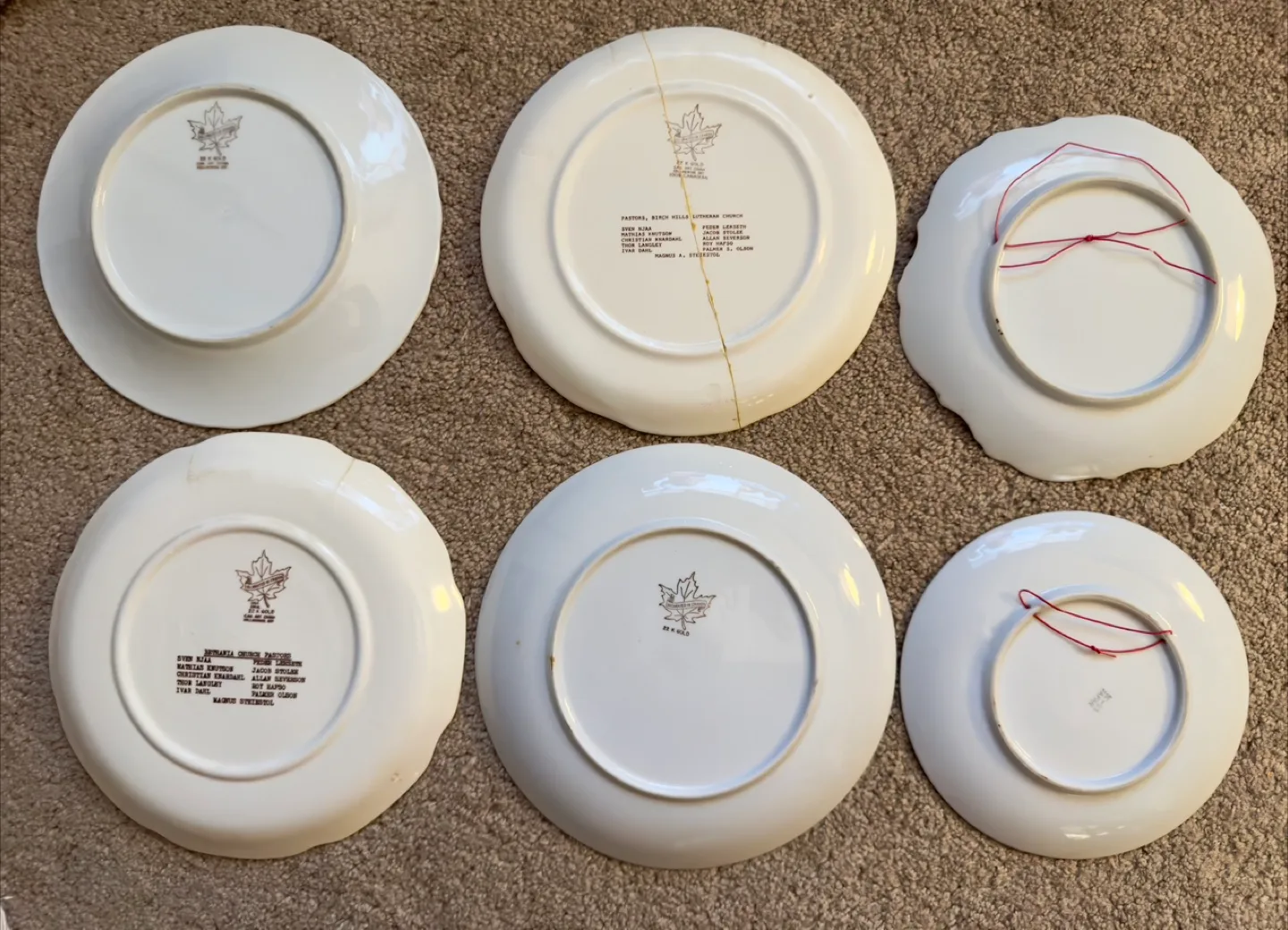 6 Vintage Canadian Church Commemorative Plates image indicator(2)