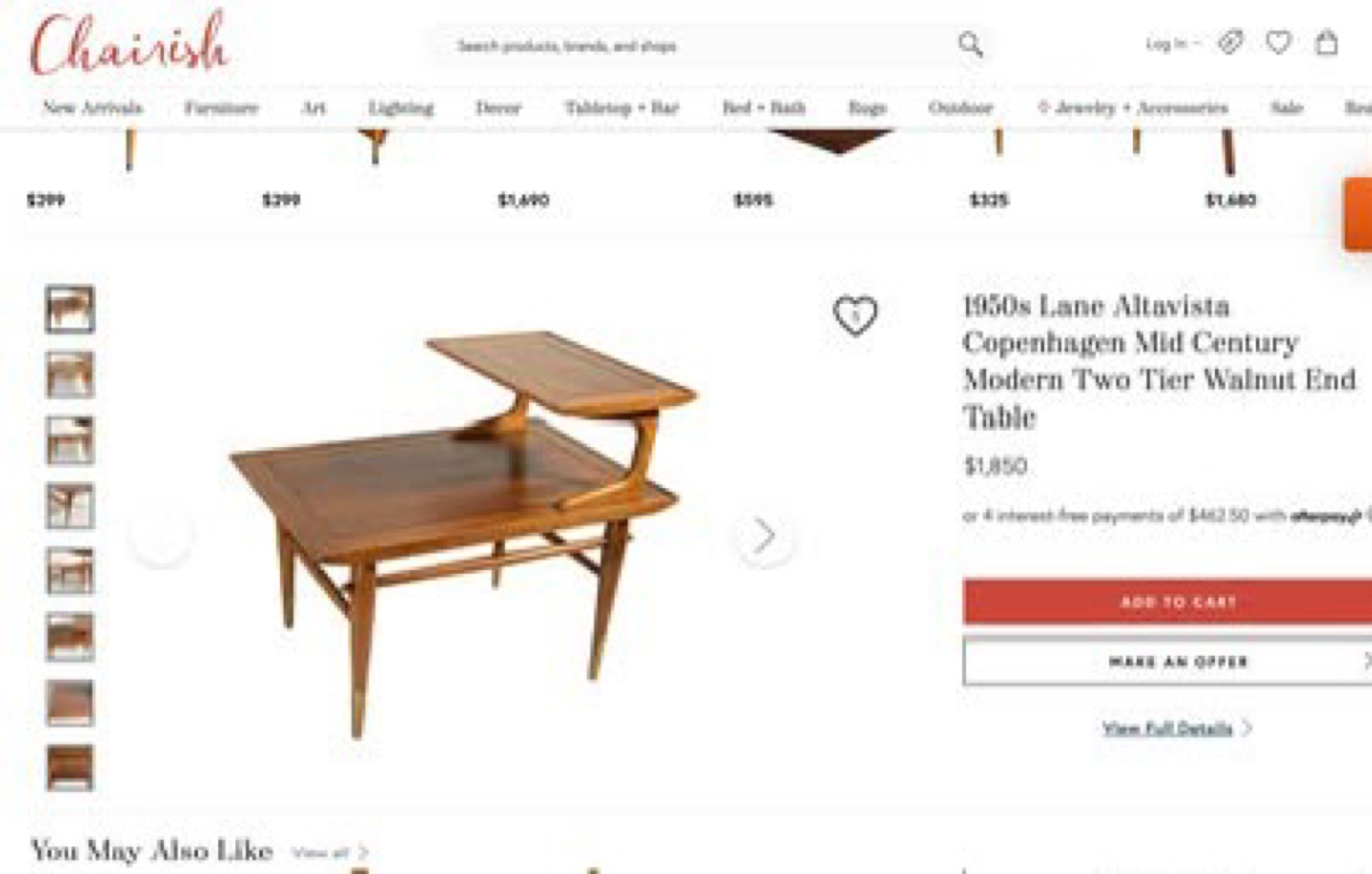 Lane Altavista Mid Century Two Tier Walnut End Table - photo 4