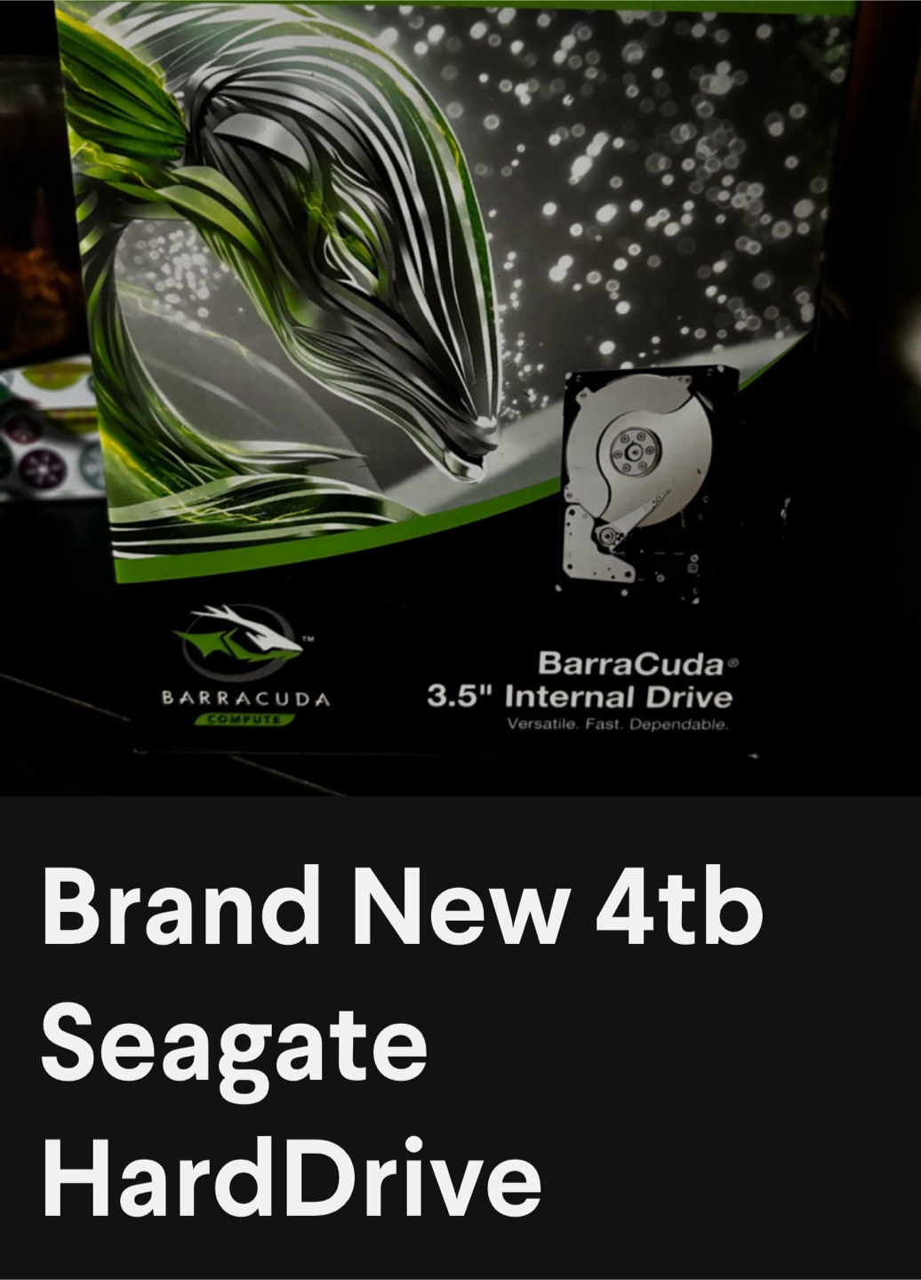 Brand New Seagate BarraCuda 4TB Internal Hard Drive