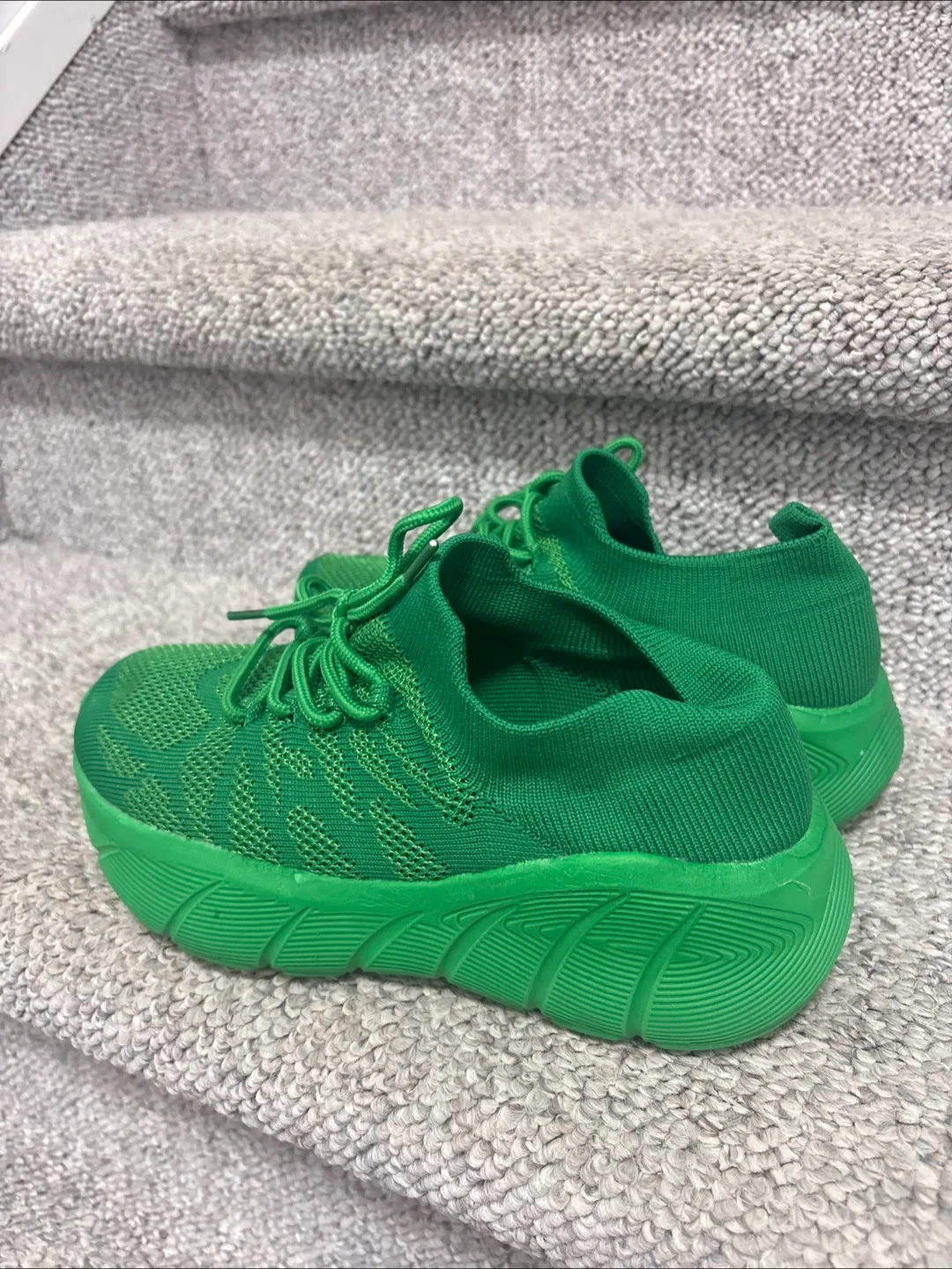 Green Knit Sneakers thumbnail