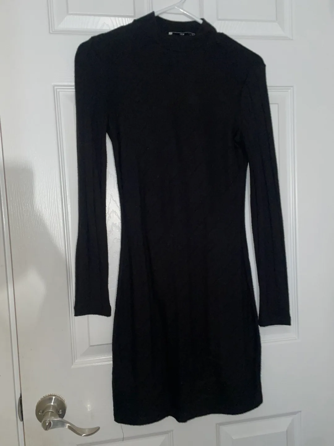Black Long Sleeve Mini Dress thumbnail