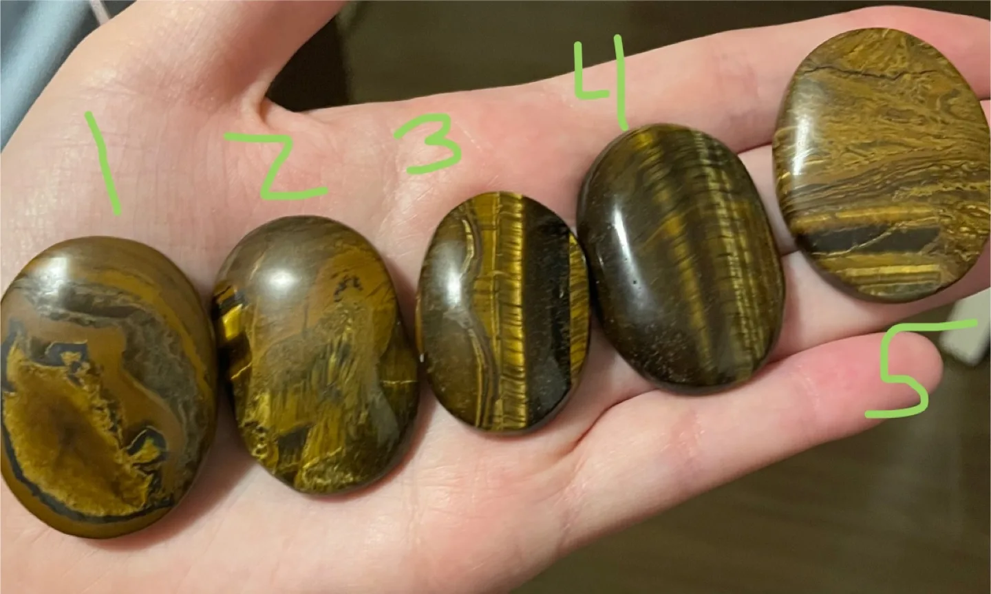 Tigers Eye Worry Stones image indicator(2)