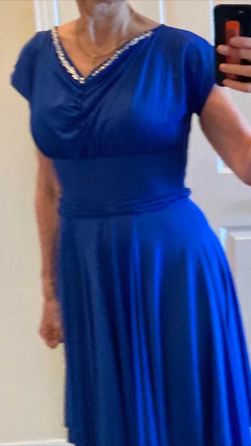 ✨Elegant royal Blue Dress image indicator(5)