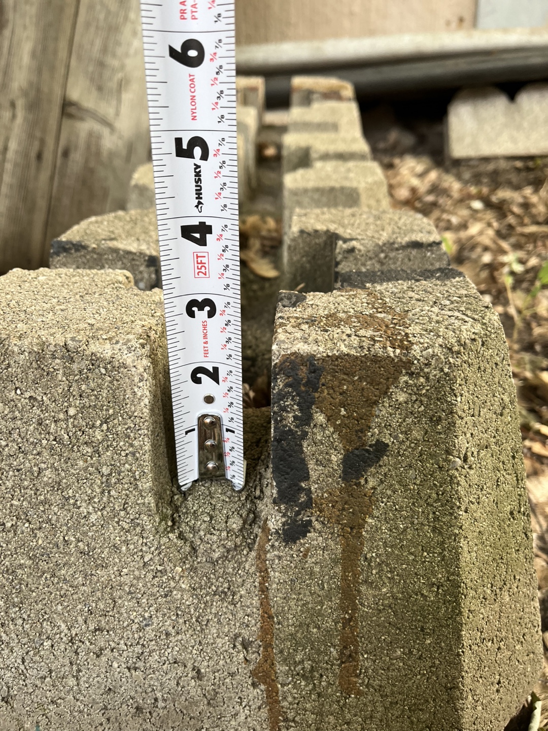 Precast concrete deck blocks 10x7.5x7.5 inches (3 pieces) - photo 3